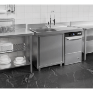 Plonge avec passage lave-vaisselle 120 x 60cm et placard - cuve à gauche l40 x p40 x h25 cm_2