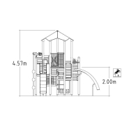Structure multi-jeux pour enfants 5 à 12 ans - Uniplay Karro 8049141 - Hags - Poteaux et panneaux bois, fondation à enterrer_2