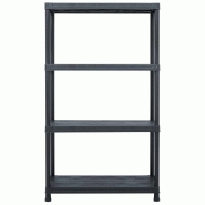 Vidaxl étagères de rangement 2 pcs noir 200 kg 80x40x138 cm plastique 276259_2