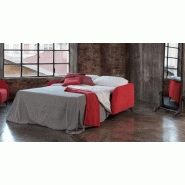 Canapé convertible Carmine 140x195 en tissu Maracaibo fraise - Pieds Liberty acier brun - Fabrication italienne_2