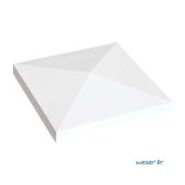 Chapeau de pilier pointe de diamant pierre lisse - chapeau de poteau - weser - 50 x 50 x 4/9 cm_2