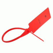 Scellé à grande platine - PP - Longueur 350 mm - Tige 7.3 mm - Rouge_2