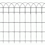 Vidaxl bordure de pelouse fer enduit de poudre 25x0,65 m 141074_2