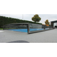 Abri piscine bas / télescopique / inrayables et transparentes - Limone FLAT / Paradiso_2