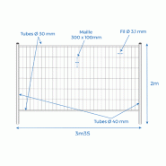 Clôture de chantier mobile 2m x 3m35_2