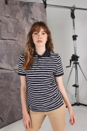 Polo jersey à rayures - Réf: FR230 - 100% coton - Front Row_2