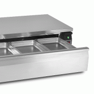 Soubassement réfrigéré 2 tiroirs GN 3/1 - 154 L | 1230 x 700 x 865 mm | Tefcold - UD2-3_2
