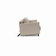 Canapé design convertible Cubed 02 Arms - Innovation Living - Lit 140x200 cm - Tissu Blida Sand Grey_2