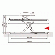 R44ctltiw pont elevateur hydrau.Lique ciseaux prise sous roues version encastree avec geometrie_2