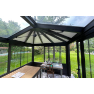 Véranda classique, avec toiture rectangulaire à facettes rayonnantes - Double pente - Grenat_2
