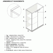 Armoire avec niche bibliothèque - MDD - Blanc_0