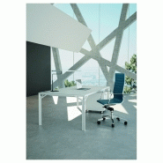 Fauteuil direction DIVA - finition cuir - structure acier chromé - dossier avec appui-tête_2