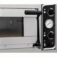 Four électrique professionnel à pizza et pain - 9 pizzas - TRAYS 9 GLASS - porte vitrée et pierre réfractaire_2