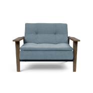 Fauteuil design convertible Innovation Living Dublexo Frej Soft Indigo - Couchage 90x115 cm - Piétement chêne fumé_2