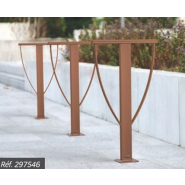 Appui vélos Lisbonne - faible encombrement - barrière main courante - largeur 505 mm_2