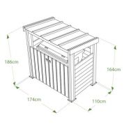 Cache-conteneurs - cofradis - en recyclé avec toiture_2