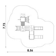 Jeu multi tours tous petits en acier inoxydable et PEHD - Référence BT11559 - Conforme EN1176_2