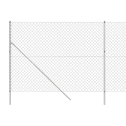 Vidaxl clôture à mailles losangées argenté 1,8x25 m 154013_2