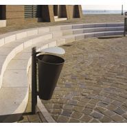 Poubelle publique 2278 000 - Carya - Neri - 30 L - Acier zingué à chaud_2