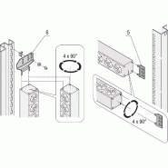 Bâtis de prises SCHROFF, IEC C13 avec câble de raccordement ouvert, 12x IEC C13, 19