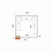Chambre froide positive CRPF1818 Blanc 1800 x 1800 x 2200 mm TEFCOLD_2