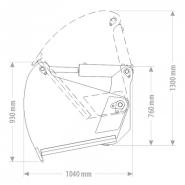 Godet désileur avec fond plein - fond en hardox - fabrication européenne - compatible chargeuses, tracteurs, télescopiques et tractopelles_2