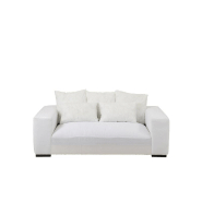Canapé design LITA - 5 coussins blancs - Luxueux et confortable_2