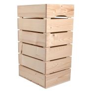 L6 - Caisses en bois - Simply A Box - L36 x H60 x P27 cm - Fabrication artisanale en France - Bois brut ou lasuré_2