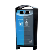 Poubelle d'extérieur 2x50 litres, binsolumn_2