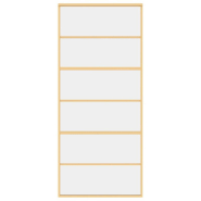 Vidaxl porte coulissante doré 90x205 cm verre esg clair et aluminium 155161_2