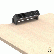 Canapé d'accueil 4 places Push - Mobel Linea - Avec bloc électrique + support écran_2