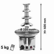 Fontaine à chocolat inox avec 4 étages - 60 cm | Qdm - SBCH4_2