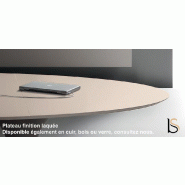 Table de réunion forme ovale Ola - Martex - Anthracite, Beige RAL 1019_2