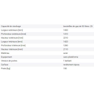 113516W - Local pour bouteilles de gaz GSN 1.15 - Stockage extérieur sécurisé pour 25 bouteilles de 50 litres_2