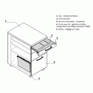Caisson avec armoire à rideaux en bois - MDD - Gris anthracite_2