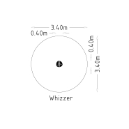 Manège tourniquet Whizzer pour aires de jeux - Rouge - Fondation à enterrer - réf 8055471 - HAGS_2