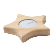 Bougie de Noël - Bougeoir en bois naturel avec lumière de thé - 37g_2