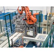 T-rex - Palettiseur compact Clevertech France avec deux fourches rétractables pour palettisation automatique_2