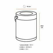 Batterie portative pour collection Esmou - Noir_2