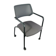 Chaise visiteur Qivi de Steelcase - ergonomique et empilable - d'occasion - confort dynamique et design élégant_2