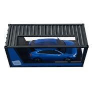 Container aménagé Car Box 20 pieds - exposition de véhicules avec LED multicolores et plexiglas sécurisé_2