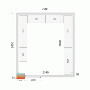 Chambre froide positive CRPF2730 Blanc 2700 x 3000 x 2200 mm TEFCOLD_2