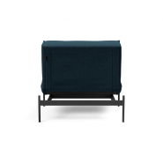 Fauteuil design convertible SPLITBACK - Innovation Living - Argus Navy Blue - Lit 90x115 cm - Pieds acier noir mat_2