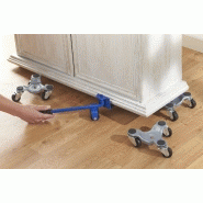 Mottez - Coin rouleur double fonction - B739V - Métal embouti - Charge maxi 200 kg - Roulette Ø 40 mm_2