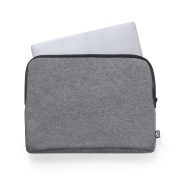 Sac pour ordinateur portable en RPET - compartiment zippé et intérieur rembourré - gris cendré - 138g_2