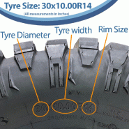 30x10.00R14 (255/80R14) Pneus ATV 8ply WL09 OBOR Predator Road Legal (Lot de 3)_2