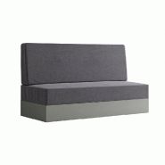 Armoire lit escamotable Dynamo Sofa - canapé gris mat et microfibre gris - couchage 140x200 cm_2
