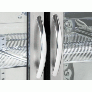 Arrière-bar noir 2 portes vitrées inox - 228 L | Coolhead - BBA218_2