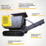 Broyeur Concasseur de Pierre sur Chenilles - Capacité 60 t/h - Moteur Diesel 48 kW - EB-50_2
