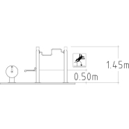 Équipement de fitness extérieur - Denfit Gym Combi 4 - 8065118 - Hags - Vert - Installation sur dalle ou plot béton_2